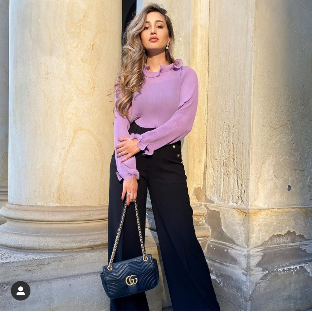 Zara buttoned high waisted pants bloggers favorite - Picture 9 of 13